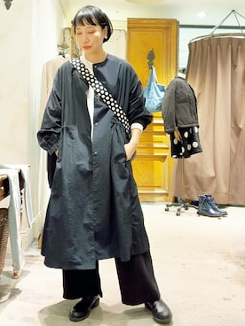 「BEARDSLEY」｜「アイテム（その他アウター）」を使った、BEARDSLEYさん（レディース・157cm）の冬コーディネート