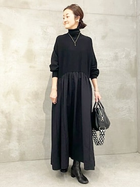 「BEARDSLEY」｜「アイテム（その他）」を使った、BEARDSLEYさん（レディース・166cm）の冬コーディネート
