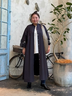 「BEARDSLEYワンピース」｜BEARDSLEYさん（レディース・158cm）の冬コーディネート