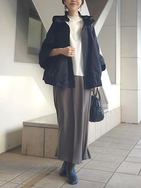 「BEARDSLEY」｜「アイテム（ブルゾン）」を使った、BEARDSLEYさん（レディース・164cm）の冬コーディネート