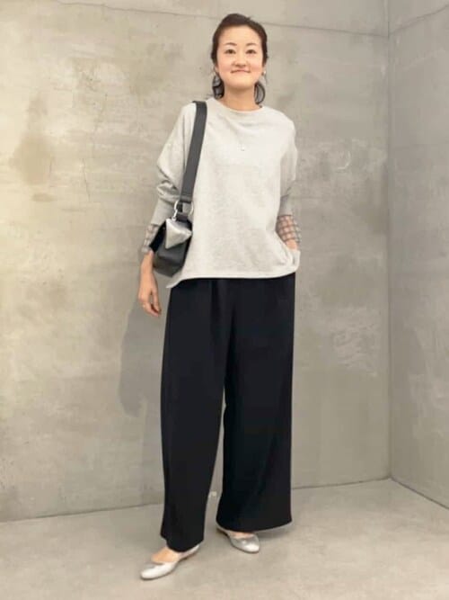 セール】チェックチュールスリーブTシャツ（Tシャツ/カットソー