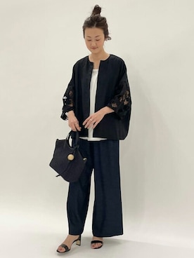 「BEARDSLEY」｜「アイテム（その他アウター）」を使った、BEARDSLEYさん（レディース・166cm）の冬コーディネート