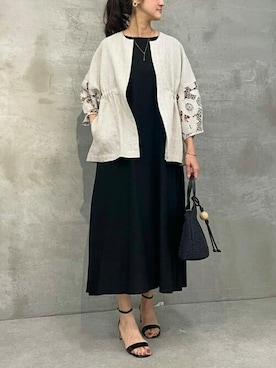「BEARDSLEY」｜「アイテム（その他アウター）」を使った、BEARDSLEYさん（レディース・166cm）の冬コーディネート