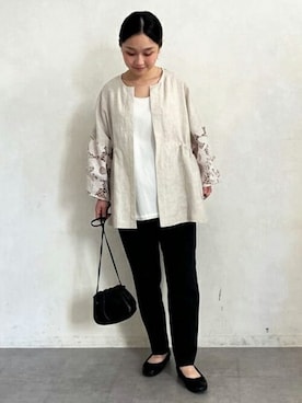 「BEARDSLEY」｜「アイテム（その他アウター）」を使った、BEARDSLEYさん（レディース・149cm）の冬コーディネート