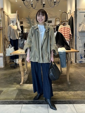「BEARDSLEY」｜「アイテム（ブルゾン）」を使った、BEARDSLEYさん（レディース・153cm）の冬コーディネート