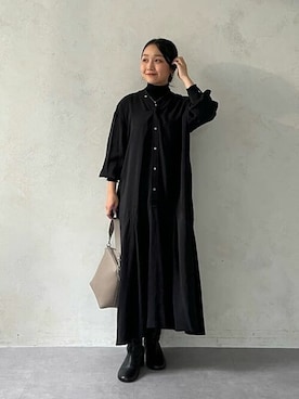 「ビアズリーワンピース」｜BEARDSLEYさん（レディース・149cm）の冬コーディネート