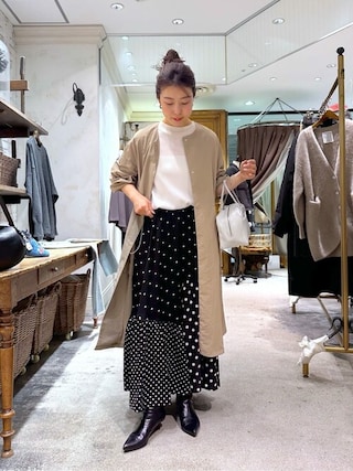 BEARDSLEY（ビアズリー）の「ドットパッチワークロングスカート  