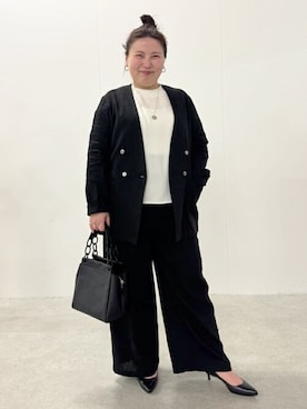 「BEARDSLEY」｜「アイテム（ブルゾン）」を使った、BEARDSLEYさん（レディース・158cm）の春コーディネート
