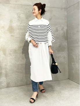 BEARDSLEY ビアズリー ボーダー ジャガード 2WAY ワンピース