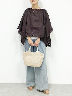 「BEARDSLEY」｜「アイテム（サンダル）」を使った、BEARDSLEYさん（レディース・166cm）の春コーディネート