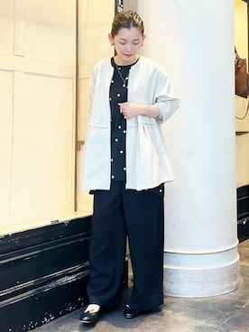 「BEARDSLEY」｜「アイテム（ブルゾン）」を使った、BEARDSLEYさん（レディース・156cm）の春コーディネート