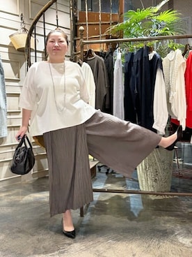 「BEARDSLEY」｜「アイテム（パンプス）」を使った、BEARDSLEYさん（レディース・158cm）の春コーディネート