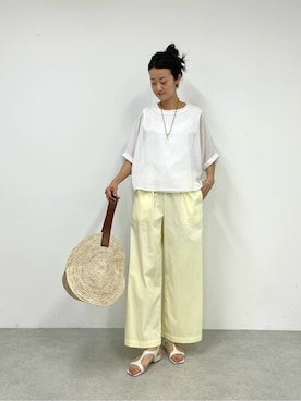 「BEARDSLEY」｜「アイテム（サンダル）」を使った、BEARDSLEYさん（レディース・166cm）の春コーディネート
