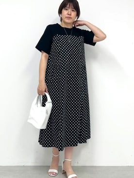 「BEARDSLEY」｜「アイテム（ワンピース/ドレス）」を使った、BEARDSLEYさん（レディース・160cm）の春コーディネート