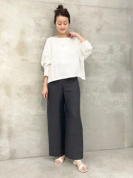 「BEARDSLEY」｜「アイテム（サンダル）」を使った、BEARDSLEYさん（レディース・166cm）の春コーディネート