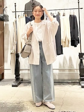 「BEARDSLEY」｜「アイテム（ジャケット/アウター）」を使った、BEARDSLEYさん（レディース・149cm）の春コーディネート