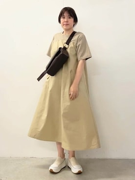 「BEARDSLEY」｜「アイテム（ワンピース/ドレス）」を使った、BEARDSLEYさん（レディース・160cm）の春コーディネート