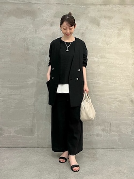 「BEARDSLEY」｜「アイテム（ブルゾン）」を使った、BEARDSLEYさん（レディース・154cm）の春コーディネート