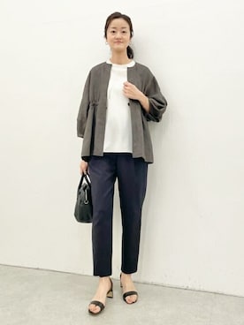 「BEARDSLEY」｜「アイテム（ブルゾン）」を使った、BEARDSLEYさん（レディース・166cm）の春コーディネート