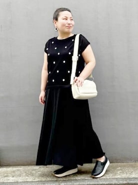 「BEARDSLEY」｜「アイテム（ワンピース/ドレス）」を使った、BEARDSLEYさん（レディース・158cm）の春コーディネート