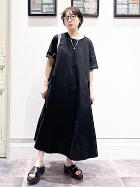 「BEARDSLEY」｜「アイテム（ワンピース/ドレス）」を使った、BEARDSLEYさん（レディース・157cm）の春コーディネート
