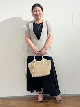 「BEARDSLEY」｜「アイテム（ワンピース/ドレス）」を使った、BEARDSLEYさん（レディース・158cm）の春コーディネート