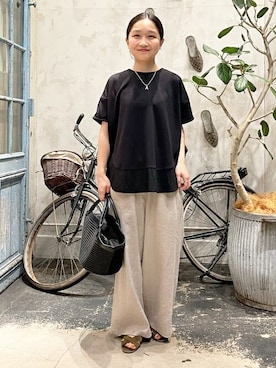 「BEARDSLEY」｜「アイテム（アクセサリー）」を使った、BEARDSLEYさん（レディース・149cm）の春コーディネート