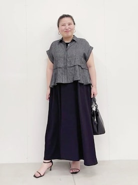 「BEARDSLEY」｜「アイテム（ワンピース/ドレス）」を使った、BEARDSLEYさん（レディース・158cm）の春コーディネート