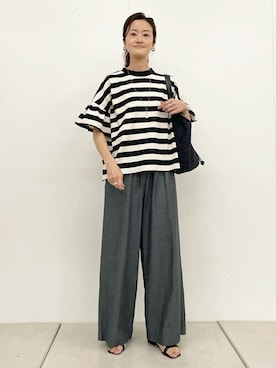 「BEARDSLEY」｜「アイテム（アクセサリー）」を使った、BEARDSLEYさん（レディース・166cm）の春コーディネート
