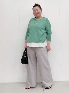 「BEARDSLEY」｜「アイテム（アクセサリー）」を使った、BEARDSLEYさん（レディース・158cm）の春コーディネート