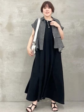 「BEARDSLEY」｜「アイテム（アクセサリー）」を使った、BEARDSLEYさん（レディース・160cm）の春コーディネート