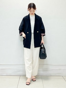 「BEARDSLEY」｜「アイテム（ジャケット/アウター）」を使った、BEARDSLEYさん（レディース・154cm）の春コーディネート