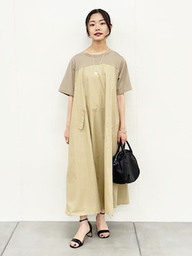 「BEARDSLEY」｜「アイテム（アクセサリー）」を使った、BEARDSLEYさん（レディース・154cm）の春コーディネート