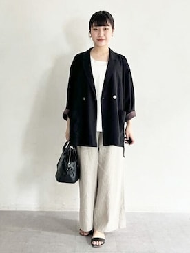 「BEARDSLEY」｜「アイテム（ジャケット/アウター）」を使った、BEARDSLEYさん（レディース・151cm）の春コーディネート