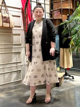 「BEARDSLEY」｜「アイテム（ブルゾン）」を使った、BEARDSLEYさん（レディース・158cm）の春コーディネート