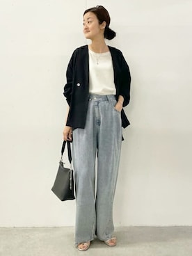 「BEARDSLEY」｜「アイテム（アクセサリー）」を使った、BEARDSLEYさん（レディース・166cm）の春コーディネート