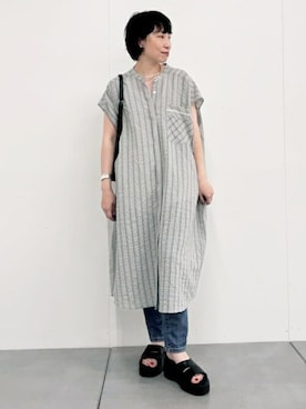 「BEARDSLEY」｜「アイテム（ワンピース/ドレス）」を使った、BEARDSLEYさん（レディース・157cm）の春コーディネート