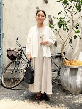 「BEARDSLEY」｜「アイテム（ワンピース/ドレス）」を使った、BEARDSLEYさん（レディース・149cm）の春コーディネート