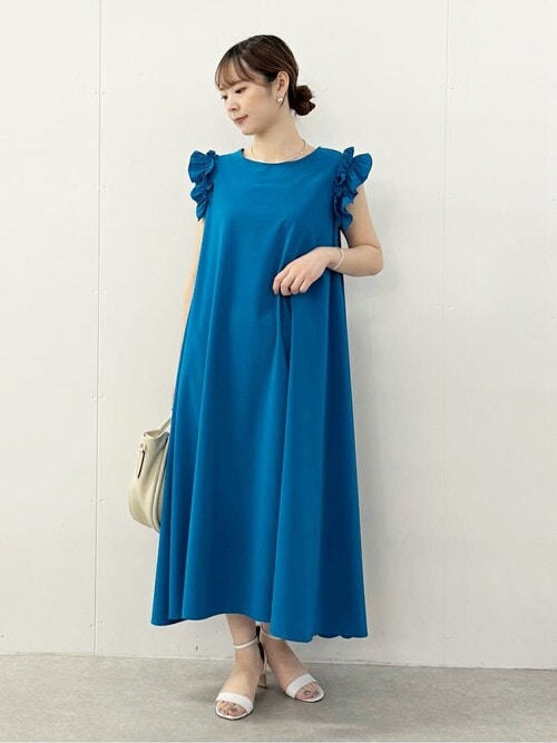 24200円　今季新品　ビアズリー　袖フリル　フレア　Aライン　ワンピース　黒 24200円 今季新品 ビアズリー 袖フリル フレア Aライン