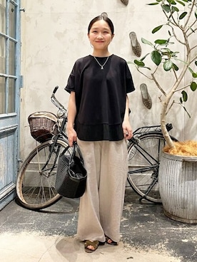 「BEARDSLEY」｜「アイテム（アクセサリー）」を使った、BEARDSLEYさん（レディース・149cm）の夏コーディネート