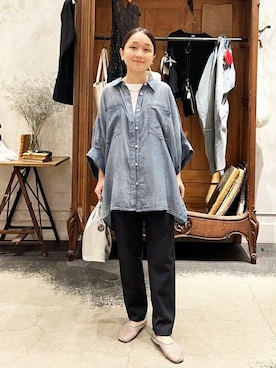 「BEARDSLEY」｜「アイテム（パンツ）」を使った、BEARDSLEYさん（レディース・149cm）の夏コーディネート