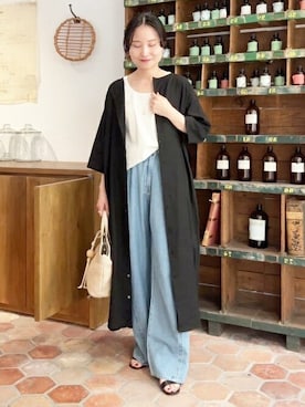 「BEARDSLEY」｜「アイテム（アクセサリー）」を使った、BEARDSLEYさん（レディース・158cm）の夏コーディネート
