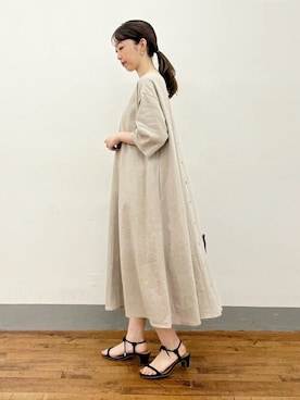 「BEARDSLEY」｜「アイテム（ワンピース/ドレス）」を使った、BEARDSLEYさん（レディース・154cm）の夏コーディネート