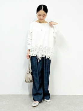 「BEARDSLEY」｜「アイテム（パンツ）」を使った、BEARDSLEYさん（レディース・149cm）の夏コーディネート