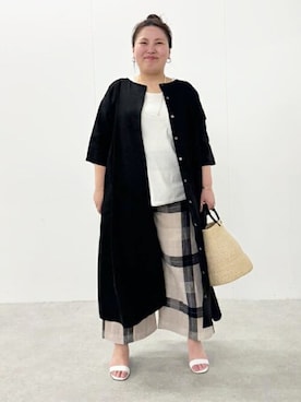 「BEARDSLEY」｜「アイテム（パンツ）」を使った、BEARDSLEYさん（レディース・158cm）の夏コーディネート