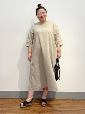 「BEARDSLEY」｜「アイテム（ワンピース/ドレス）」を使った、BEARDSLEYさん（レディース・158cm）の夏コーディネート