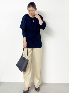 「BEARDSLEY」｜「アイテム（パンツ）」を使った、BEARDSLEYさん（レディース・156cm）の夏コーディネート