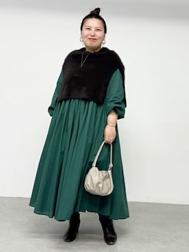 「BEARDSLEY」｜「アイテム（ワンピース/ドレス）」を使った、BEARDSLEYさん（レディース・158cm）の夏コーディネート