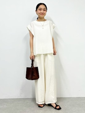 「BEARDSLEY」｜「アイテム（パンツ）」を使った、BEARDSLEYさん（レディース・149cm）の夏コーディネート