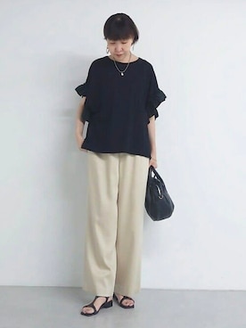 「BEARDSLEY」｜「アイテム（パンツ）」を使った、BEARDSLEYさん（レディース・164cm）の夏コーディネート